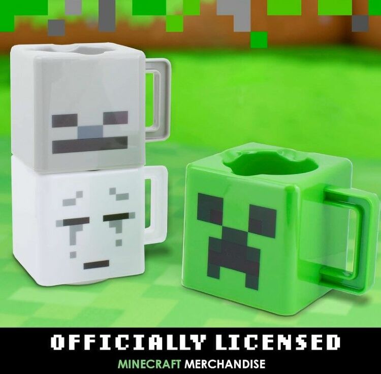 Набір 3 чашок Minecraft Stacking Coffee Mugs Creeper Skeleton and Ghast кружки Майнкрафт 250 мл Набір 3 чашок Minecraft Stacking Coffee Mugs Creeper Skeleton and Ghast кружки Майнкрафт 250 мл