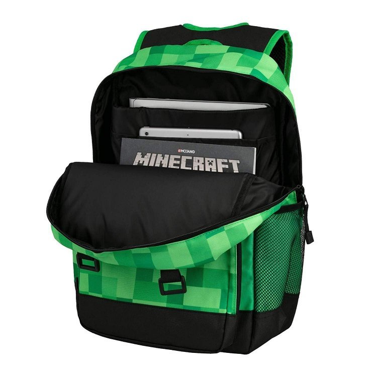 Рюкзак майнкрафт - Minecraft Survival Badges Kids Backpack (Green, 17 ") School Рюкзак майнкрафт - Minecraft Survival Badges Kids Backpack (Green, 17 ") School