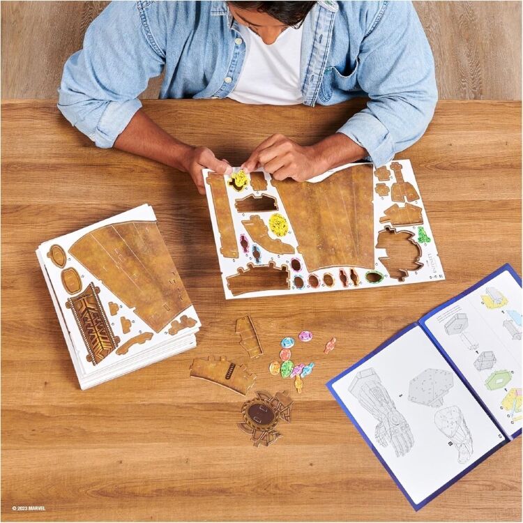 Пазл 4D Build Marvel Infinity Gauntlet puzzle 3D картон Рукавичка нескінченності 142 шт.