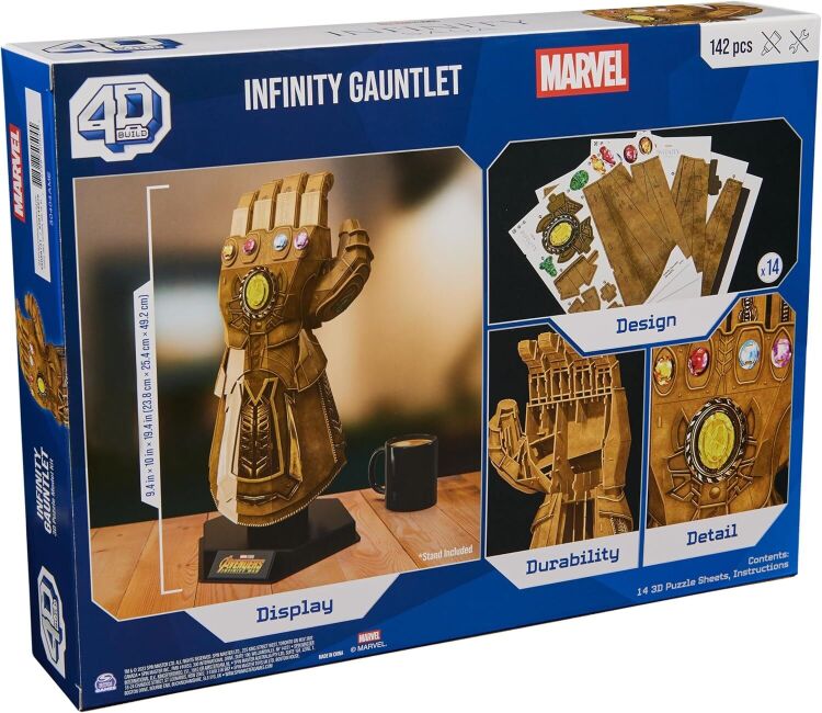 Пазл 4D Build Marvel Infinity Gauntlet puzzle 3D картон Рукавичка нескінченності 142 шт. Пазл 4D Build Marvel Infinity Gauntlet puzzle 3D картон Рукавичка нескінченності 142 шт.