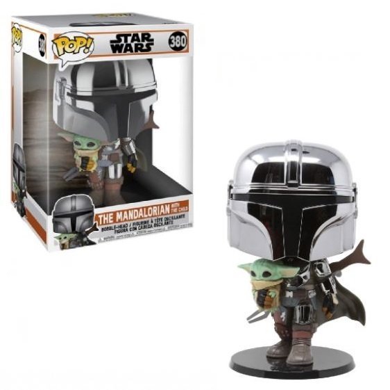 Фігурка Funko Pop Star Wars: Mandalorian with The Child фанко Мандалорец з Малюком 25 см