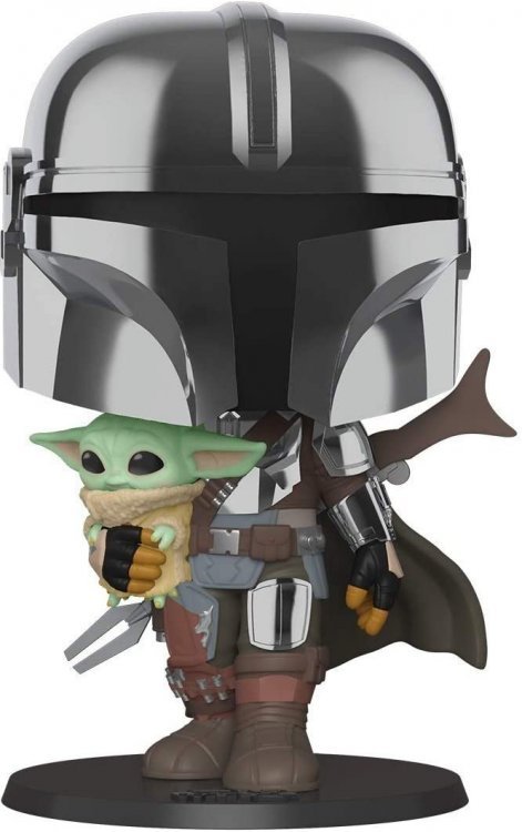 Фігурка Funko Pop Star Wars: Mandalorian with The Child фанко Мандалорец з Малюком 25 см Фігурка Funko Pop Star Wars: Mandalorian with The Child фанко Мандалорец з Малюком 25 см