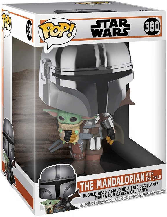 Фігурка Funko Pop Star Wars: Mandalorian with The Child фанко Мандалорец з Малюком 25 см Фігурка Funko Pop Star Wars: Mandalorian with The Child фанко Мандалорец з Малюком 25 см