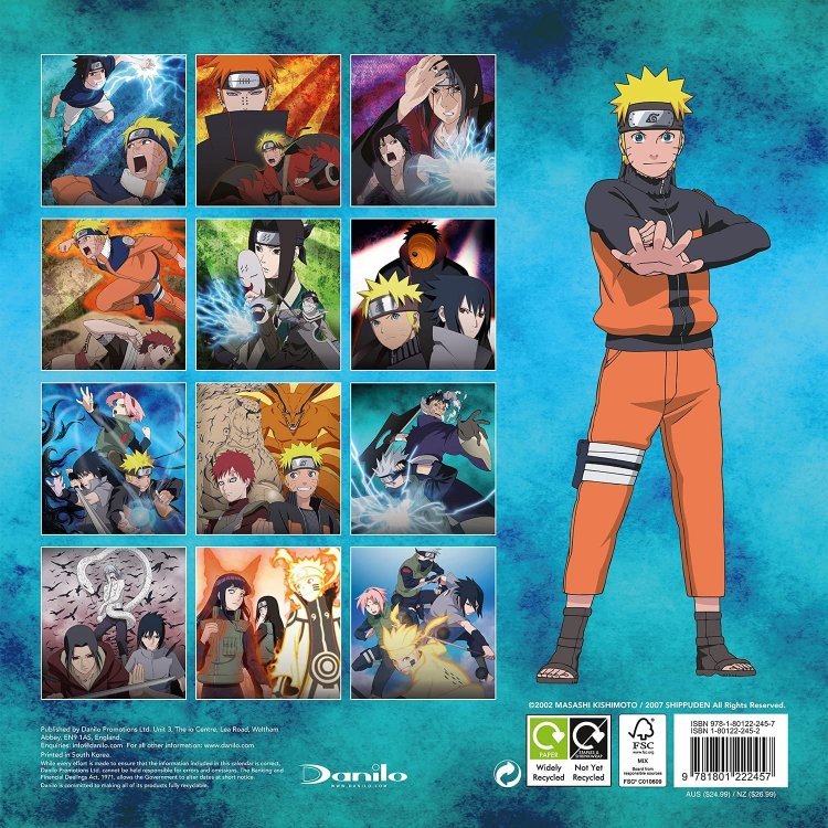 Календар Naruto Shippuden 2022 Official Calendar Календар Naruto Shippuden 2022 Official Calendar