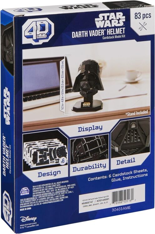 Пазл 4D Build Star Wars Darth Vader Helmet puzzle 3D картон Дарт Вейдер 83 шт. 