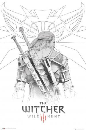 Постер Відьмак The Witcher Geralt Sketch Maxi Poster плакат 91*61 см