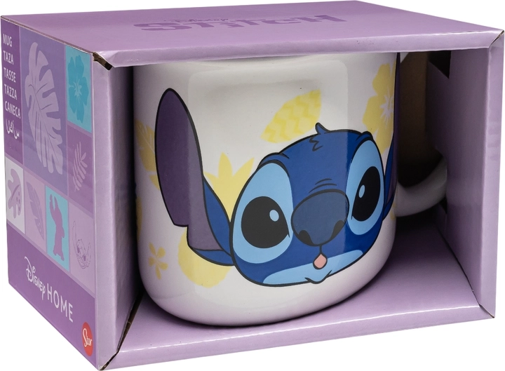 Чашка Stor Disney Stitch Palms кружка для сніданку Стіч 400 мл  Чашка Stor Disney Stitch Palms кружка для сніданку Стіч 400 мл