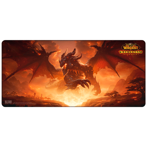 Килимок ігрова поверхня Blizzard World Of Warcraft Classic Cataclysm Deathwing Смертокрил XL Варкрафт (90*42 cm)