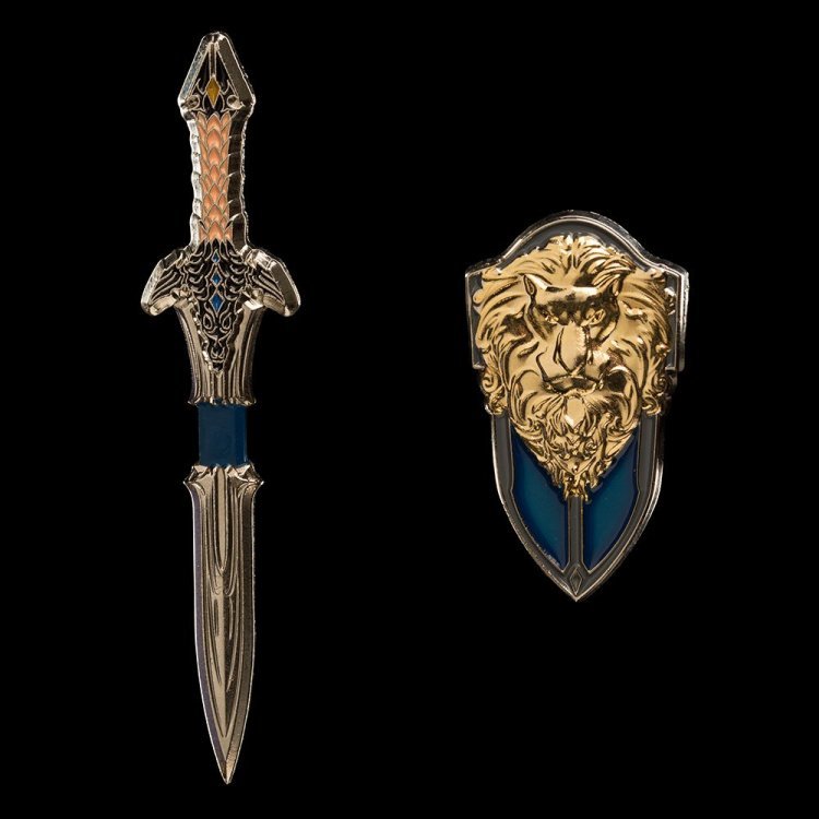 Значок collectible Pin Warcraft LOTHAR SWORD and SHIELD DUAL PIN Значок collectible Pin Warcraft LOTHAR SWORD and SHIELD DUAL PIN