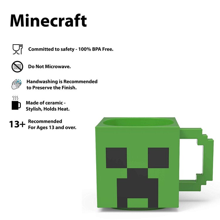 Чашка Minecraft Creeper 3D - гуртка майнкрфт кераміка Чашка Minecraft Creeper 3D - гуртка майнкрфт кераміка