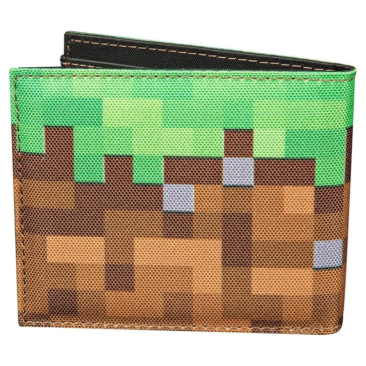 Гаманець Minecraft Dirt Block Nylon Bi-Fold Wallet Гаманець Minecraft Dirt Block Nylon Bi-Fold Wallet