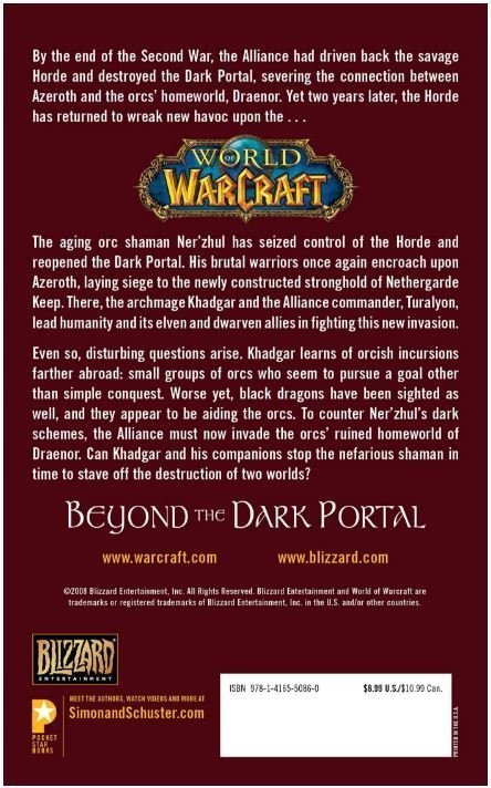 Книга Warcraft Beyond the Dark Portal (М'який палітурка)