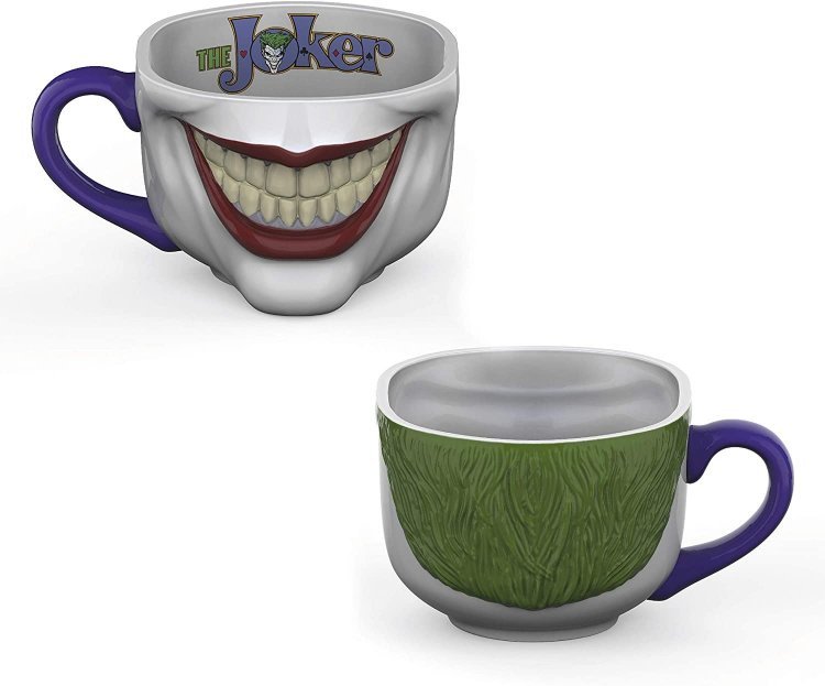 Чашка DC Comics  3D Sculpted ceramic Mug Joker 18 oz Чашка DC Comics  3D Sculpted ceramic Mug Joker 18 oz