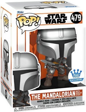 Фігурка Funko Star Wars: Mandalorian with Beskar Staff Фанко Мандалорець Бескар (Funko Exclusive) 479
