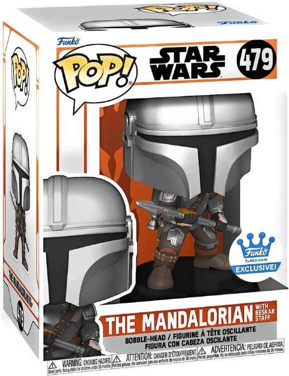 Фігурка Funko Star Wars: Mandalorian with Beskar Staff Фанко Мандалорець Бескар (Funko Exclusive) 479