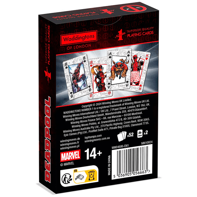 Гральні карти Марвел Marvel Deadpool Play Cards Game Waddingtons Number 1 Гральні карти Марвел Marvel Deadpool Play Cards Game Waddingtons Number 1