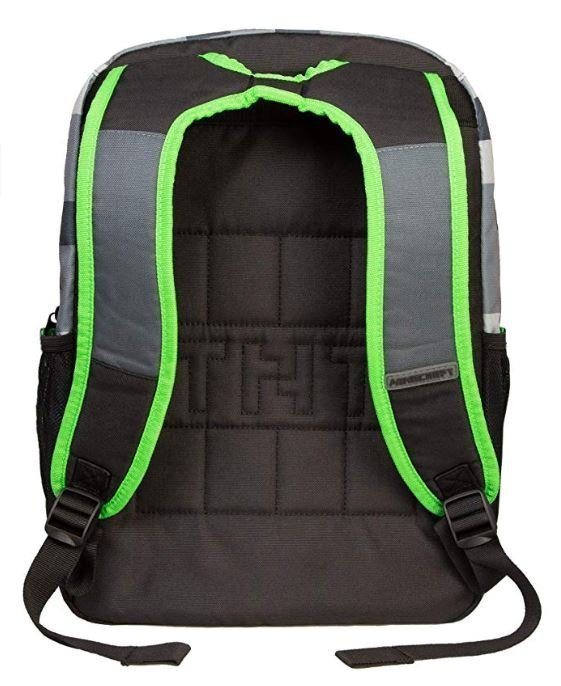 Рюкзак майнкрафт - Minecraft Creepy Creeper Kids Backpack (Dark Grey, 17 ") School
