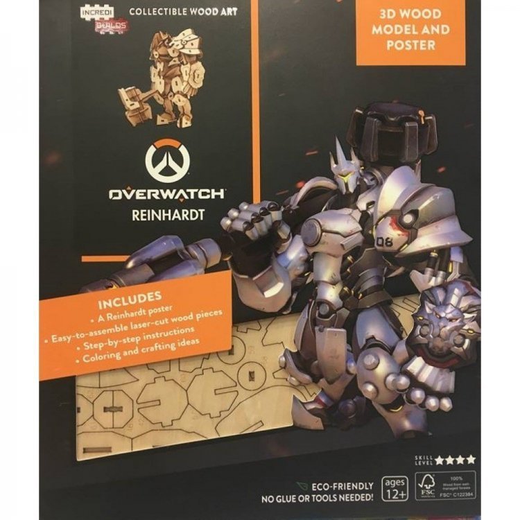Конструктор из дерева 3D Overwatch Reinhardt Incredibuilds Wood Model
