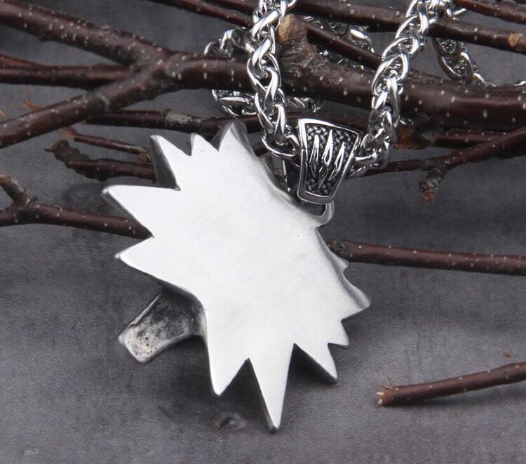 Кулон Геральта медальйон 3D Відьмак (The Witcher) з нержавіючої сталі суцільний + мішочок Кулон Геральта медальйон 3D Відьмак (The Witcher) з нержавіючої сталі суцільний + мішочок