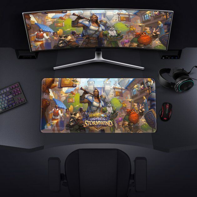 Килимок для миші ігрова поверхня Blizzard Hearthstone United in Stormwind Хартстоун XL 90*42 cм