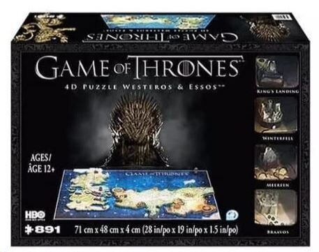 4D пазли Game of Thrones - Cityscape 4D Westeros and Essos Puzzle (891 Piece)