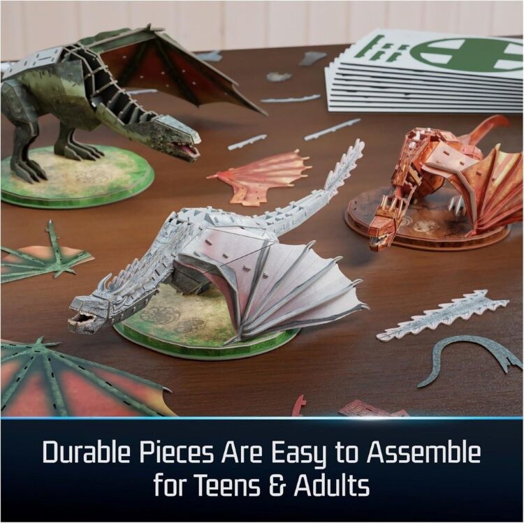 Пазл 4D Build Game Thrones House Dragon 3-Pack puzzle 3D картон Дракони Гра престолів 350 шт.