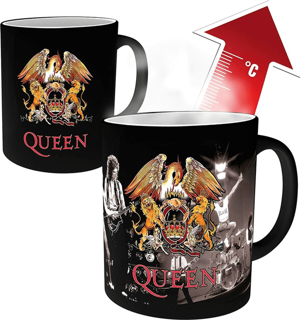 Чашка хамелеон QUEEN Crest Heat Change Mug Герб групи Квін 320 мл