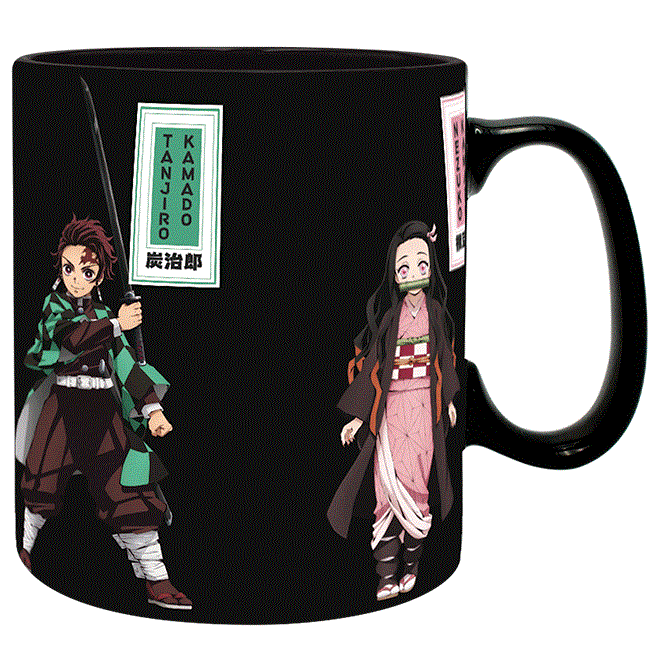 Чашка хамелеон Demon Slayer Mug Tanjiro Nezuko Zenitsu Inosuke Anime кухоль 460 мл Чашка хамелеон Demon Slayer Mug Tanjiro Nezuko Zenitsu Inosuke Anime кухоль 460 мл