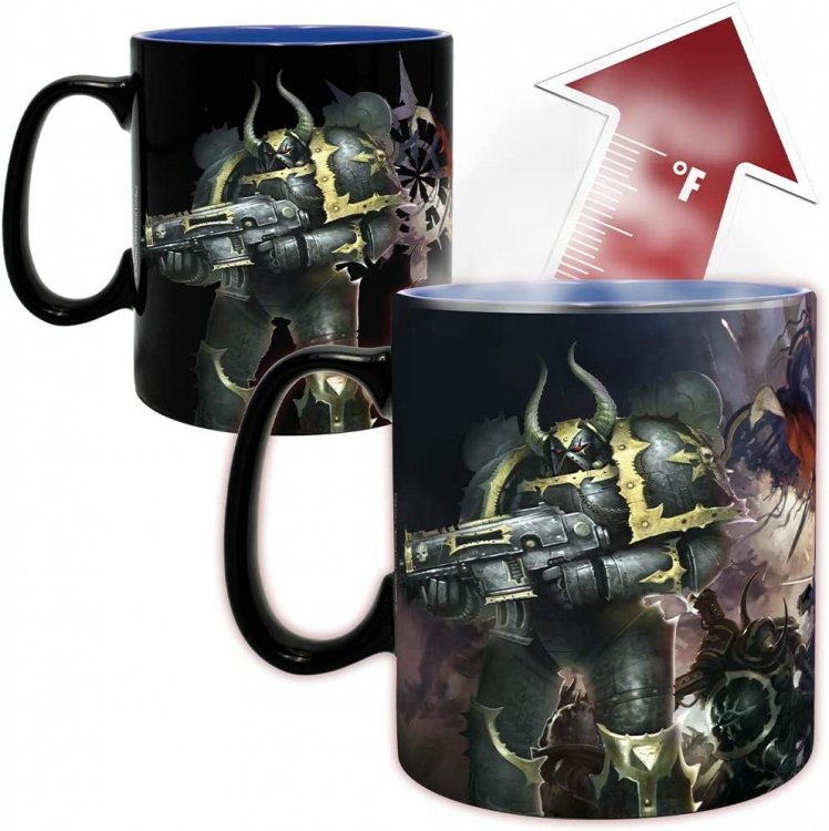 Чашка хамелеон Warhammer 40K Ultramarine та Black Legion Heat Change Mug кружка Вархаммер 460 мл