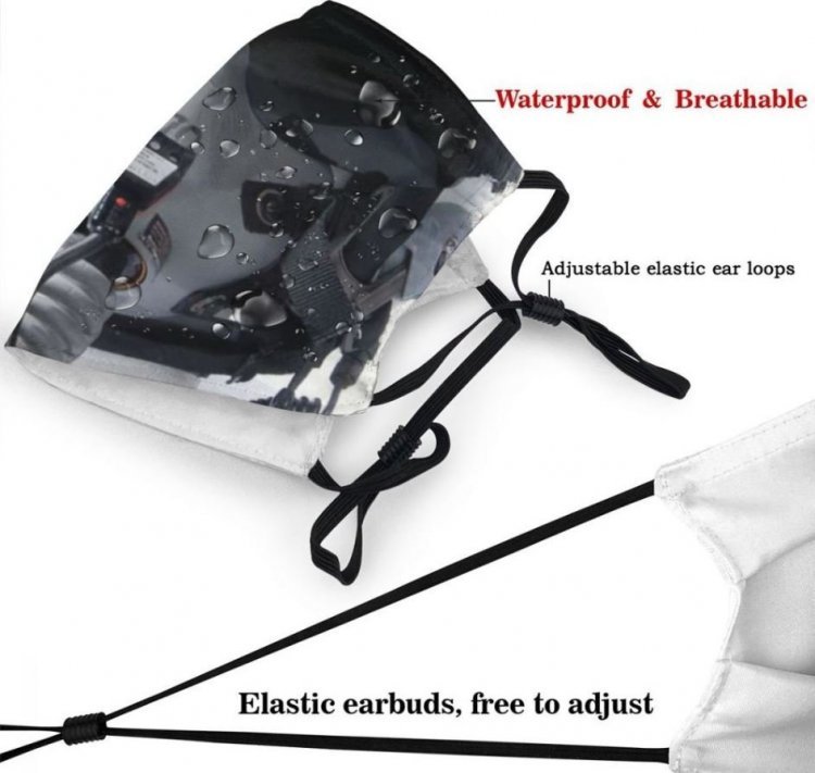 Маска захисна для обличчя Fighter Pilot Helmet + 2 вугільні фільтри