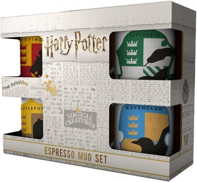 Набор кружек для эспресо Harry Potter House Pride Espresso Mug Set 150 мл. (4 шт.)