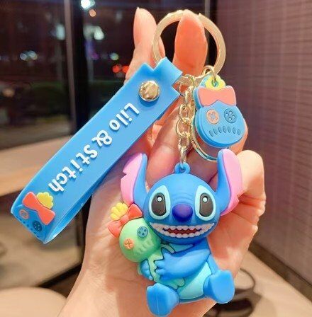 Брелок підвіска на рюкзак Stitch Blue Стич 3D Keychain Backpack 2