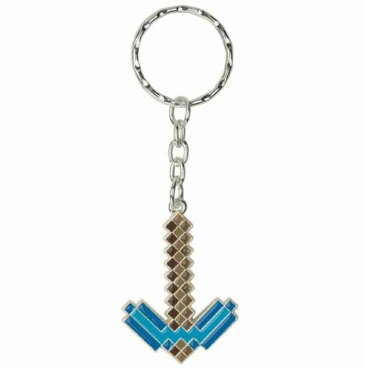 Брелок Minecraft Diamond Pickaxe Keychain Майнкрафт кирка метал Брелок Minecraft Diamond Pickaxe Keychain Майнкрафт кирка метал
