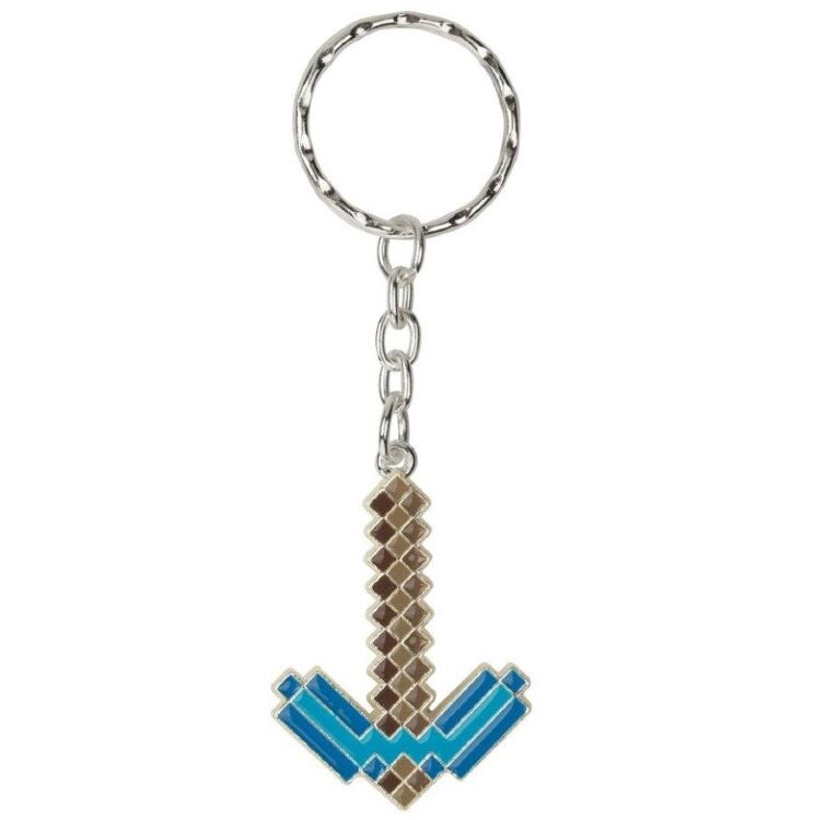 Брелок Minecraft Diamond Pickaxe Keychain Майнкрафт кирка метал