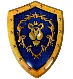 Табличка металева Blizzard World of Warcraft Alliance Shield Варкрафт Альянс 35x25 см