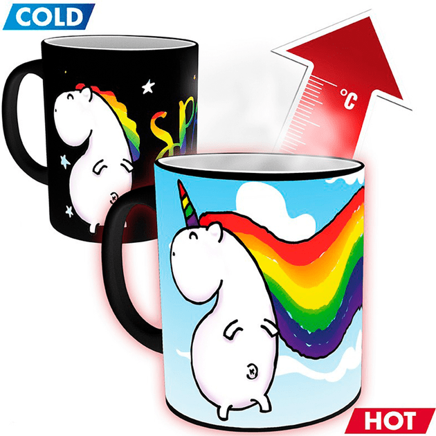 Чашка хамелеон Unicorn Sparkle Єдиноріг 320 мл