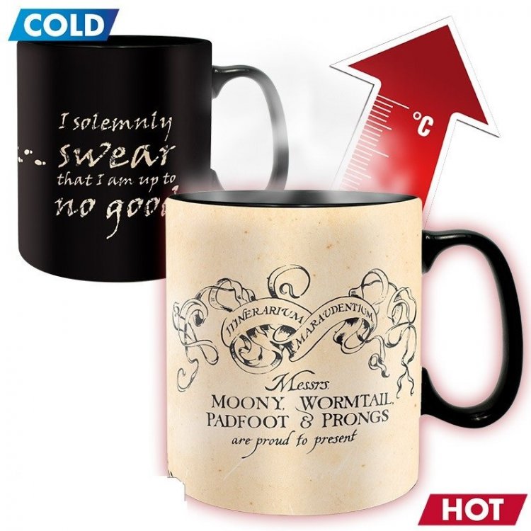 Чашка хамелеон Harry Potter Marauders Map Mug Гаррі Поттер Карта Мародерів Кружка 460 мл