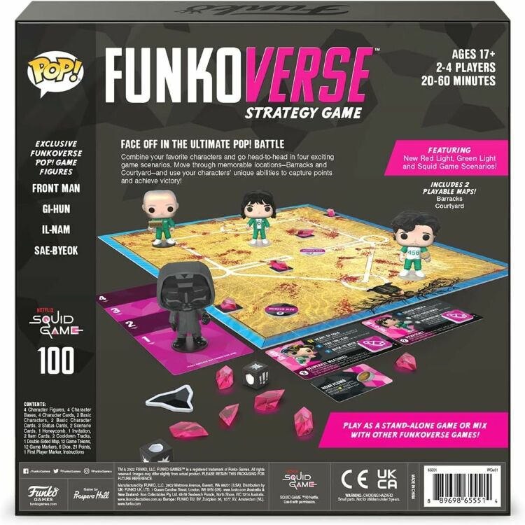 Настільна гра Funkoverse: Squid Game 100 4-Pack Фанко Гра в кальмара Настільна гра Funkoverse: Squid Game 100 4-Pack Фанко Гра в кальмара