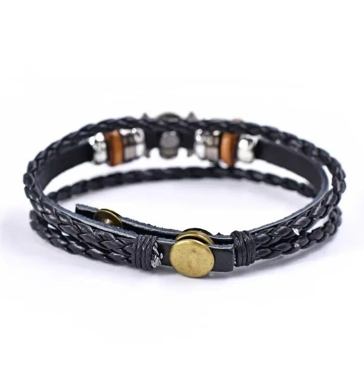 Браслет One Piece Anime Leather Luffy Bracelet 22 см.