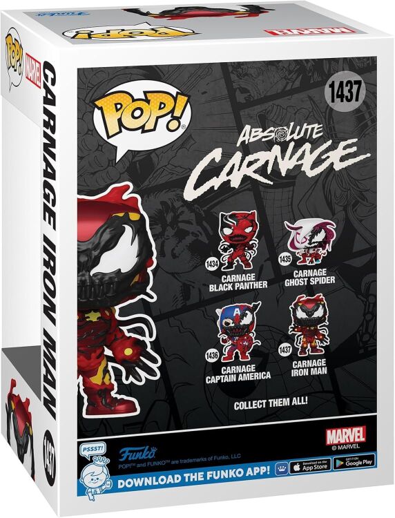 Фігурка Funko Marvel Carnage Iron Man Фанко Карнаж Залізна людина 1437 Фігурка Funko Marvel Carnage Iron Man Фанко Карнаж Залізна людина 1437