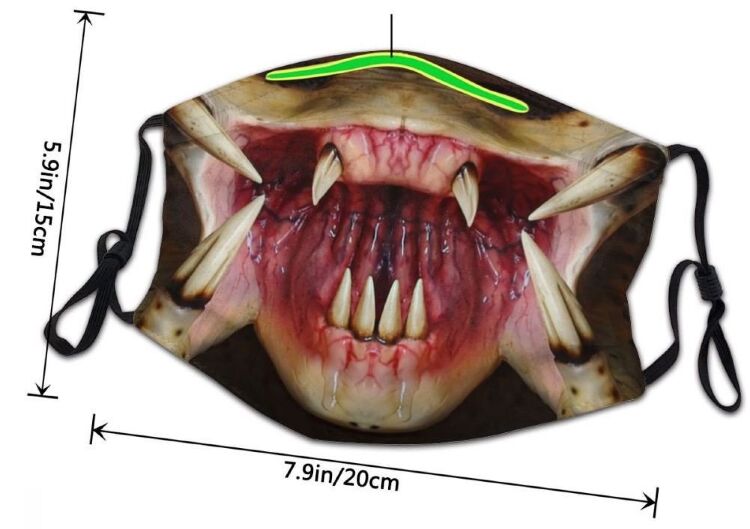 Маска защитная для лица Predator Mouth + 2 угольных фильтра 