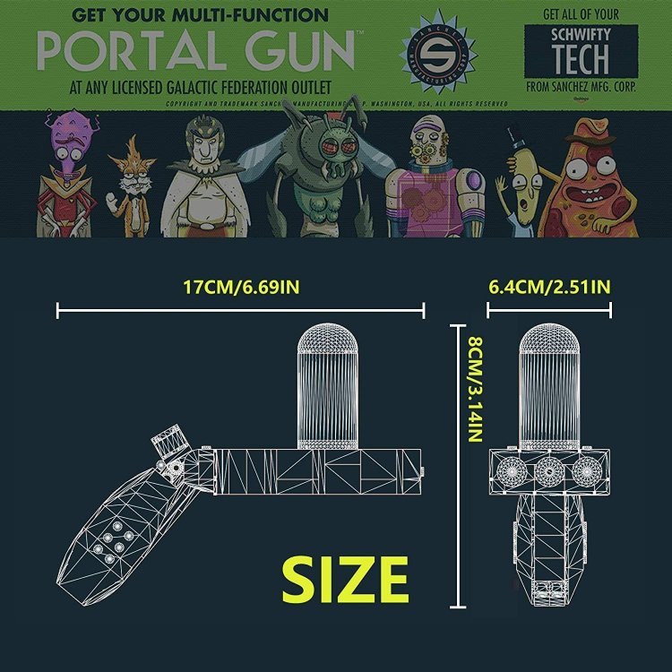 Портальна гармата конструктор Рік та Морті Rick and Morty Portal Gun Building Kit