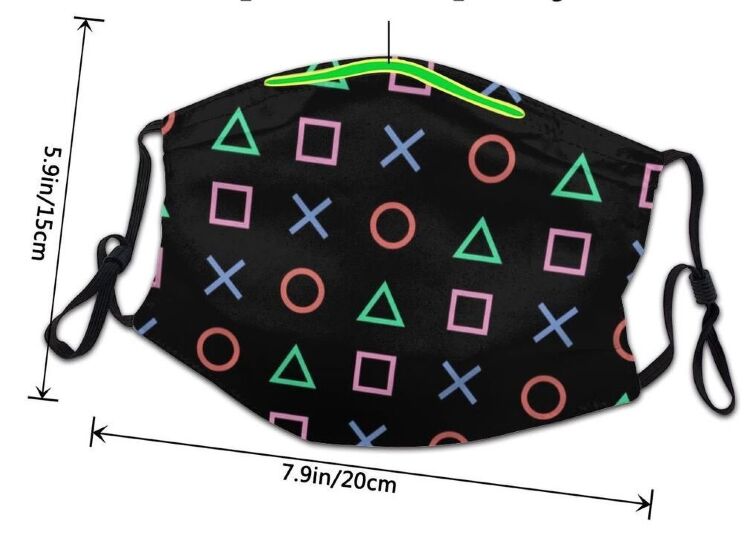 Маска защитная для лица Controller Buttons + 2 угольных фильтра